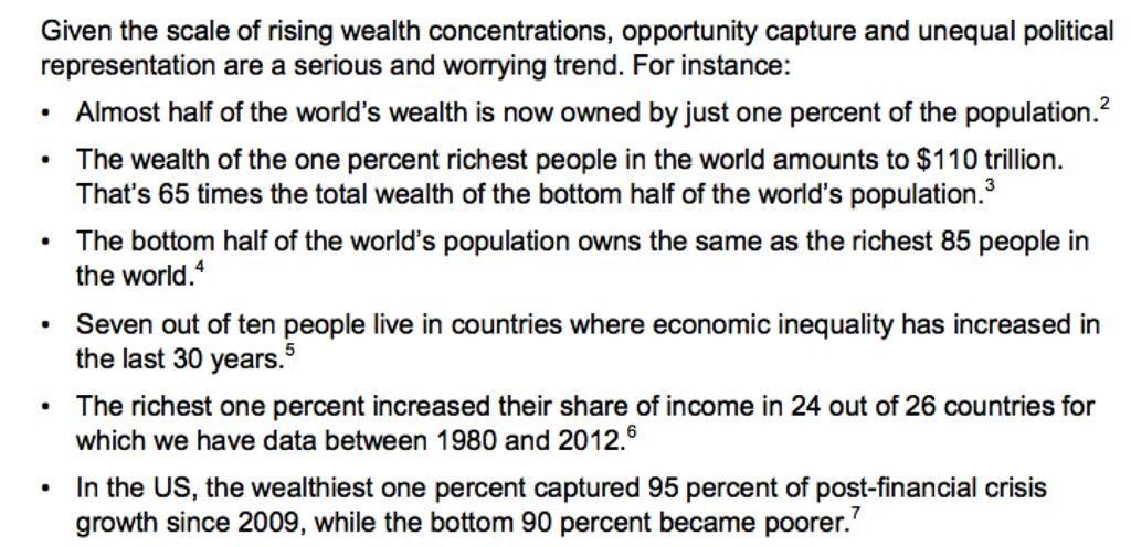 Increasing inequality is a worldwide phenomenon The world