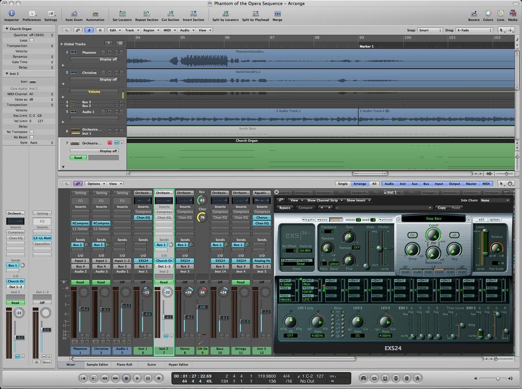 Express. It s very affordable, especially when you consider all the features that are included. Figure 0.12 is a screenshot from the Logic Pro workspace. Figure 0.12 Logic Pro workspace 0.3.3.1.3 Cakewalk Cakewalk is a class of digital audio workstation software made by Roland.