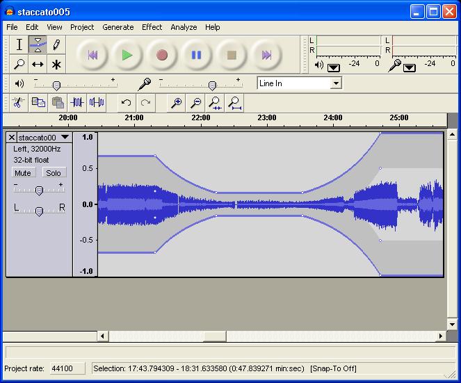 Figure 0.14 Audacity audio editing software 0.3.3.1.6 Reason Reason, a software synthesis program made by Propellerhead, is designed to emulate electronic musical instruments.