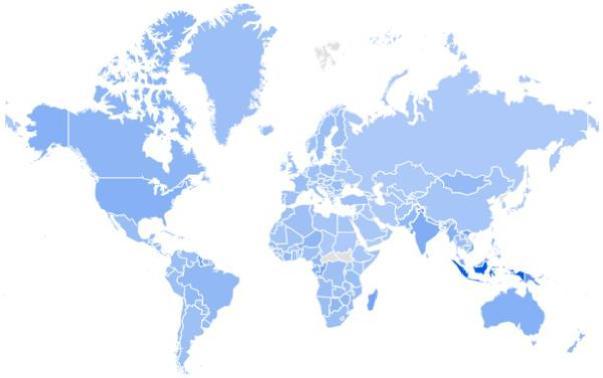 Google s analytics also demonstrate that the interest in ninjas is widespread and is not confined to any particular country or region.