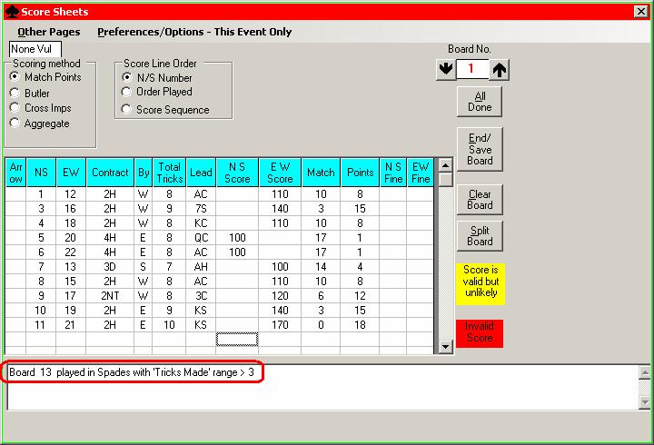 A Guide To Scoring Single Events With BridgePads 11 3. Click Score Sheets.