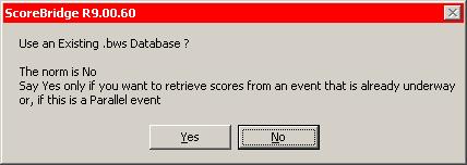 entered. 5. You see a message box asking Use an existing.bws Database? Click No. 6.