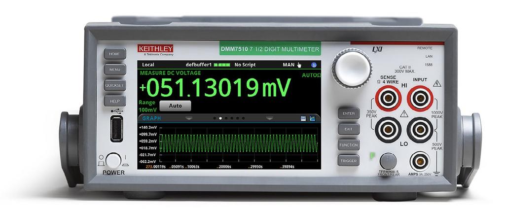 DMM 7510 7½-Digit Graphical Sampling Multimeter Datasheet The DMM7510 combines all the advantages of a precision digital multimeter, a graphical touchscreen display, and a high speed, high resolution