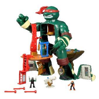 Micro Mutants 9.5 Turtle to Playset $24.99 Spring Each fully articulated, 9.