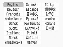 Make Printer Settings Language 1 Press to select [Printer Setup]. 2 Select [Language] and press. The language selection screen is displayed.