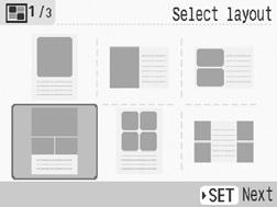 Creative Print Multi Layout 1 Select [Multi Layout] in Creative Print.