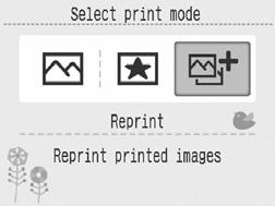 Reprint Select the printing history you wish to reprint from the printing history list and print.