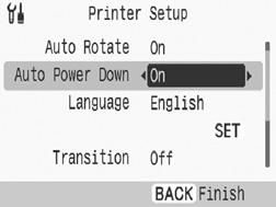 Make Printer Settings You can make various printer settings, such as language or power saving settings. How to Use the Menu (Printer Setup) 1 Turn the printer on and press.