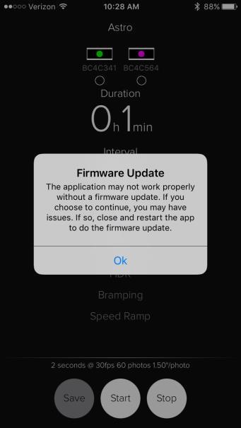 FIRMWARE UPDATE If a firmware update is necessary for the Astro Core unit, it will be delivered through an application update.