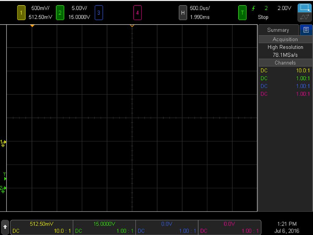 Connect the Pin 9 of the B2960A s Digital I/O Port to the external trigger signal source and the oscilloscope s Ch2 using the