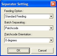 When using the patch code separator sheets, set the separator option to "Skip, Continue Scanning" so that the Canon responds to the patch code but does not include a picture of the barcode in your
