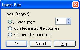 If you wish to insert the file into the middle of the