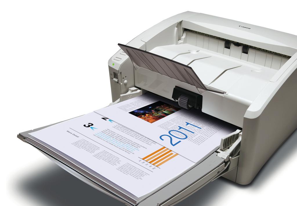 U-turn and straight paper path Versatile document handling A huge 100-sheet feed tray and a dual paper path ensure the DR-6010C / DR-4010C is able to scan large batches and a variety of document