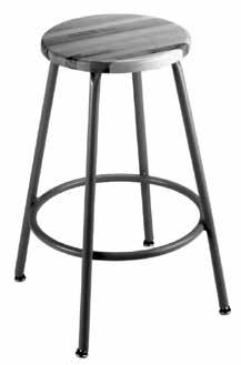 Adjustment Height F-4946-00 18 1 /2"-22 3 /4" 8 1 /2" F-4947-00 22 1 /2"-27 3 /4" 12 1 /2" 15" round upholstered seat 5-legged base with 18"