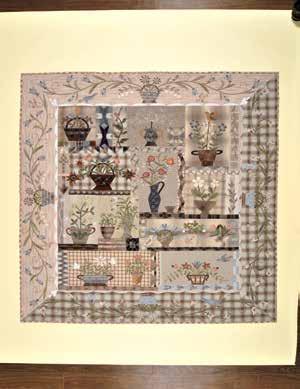 In this book, Floral Bouquet Quilts, she once again uses fabric