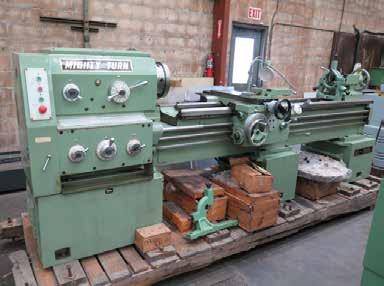 Threading, Tailstock, Steady and Follow Rests, 12 3-Jaw Chuck, Face