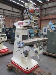 16-Speeds, R8 Spindle, Chrome Ways, 9 x 42 Table (NEW OLD STOCK) MILLING AND