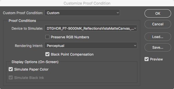 Page: 4 in Adobe Photoshop (Soft proofing in Adobe Illustrator is nearly identical) 1. Open your file in Photoshop. 2. From the View Menu choose...proof Setup...Custom. 3.