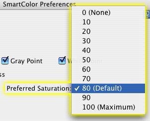 By default, all of the checkboxes are checked, and all of the corresponding tools are set by SmartColor. There may be times that you want to selectively turn off parts of SmartColor.