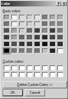 Click the add-to-custom-colors button to add the color to the custom palette. Click the custom sample and then the OK button.