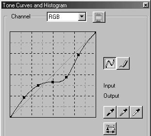 1 To smooth a rough freehand curve, click the smoothcurve button (2).