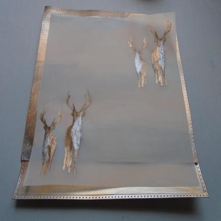 You may wish to buff the card up with a dry wet wipe to enhance the shine but it hasn`t been done on this project.