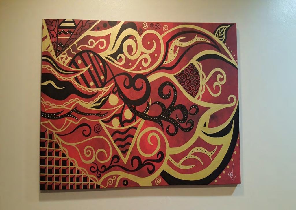 Beautiful Soul IV 24 x 36 Inches Red, Red