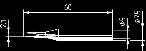 1 mm ø ERSADUR, chisel-shaped, 3.1 mm ERSADUR, angled face 45, 4.