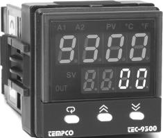 Tempco TEC-9300 1/16 DIN Temperature Controller 48mm x 48mm Fuzzy Logic PID Heat & Cool NEMA 4X/IP65 Front Panel Universal Power Input Auto Tuning of PID Parameters Base Price $215.
