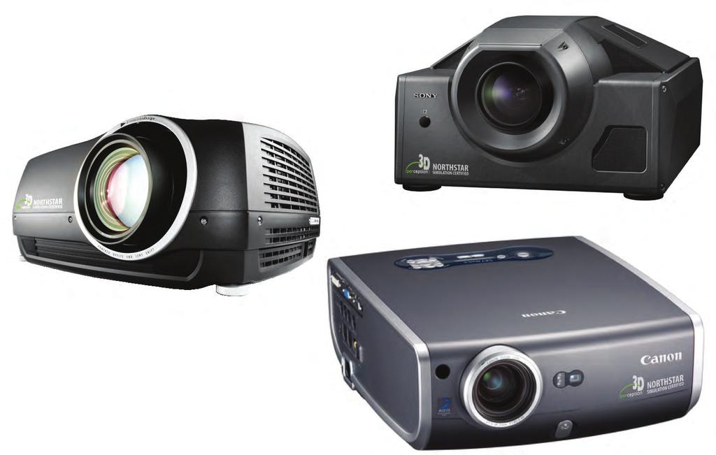 Northstar Simulation Certified Projectors 3D perception products are projectorindependent.