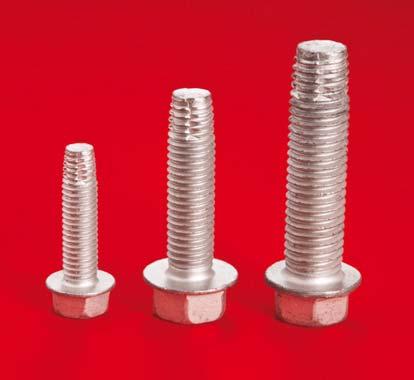 Flex Technology for Metal Applications Tap-Flex Structural Tapping Screws 6 build-up and reduces drive torque Roll forms its own work-hardened threads Material/Heat treat: Alloy steel Higher-hardness