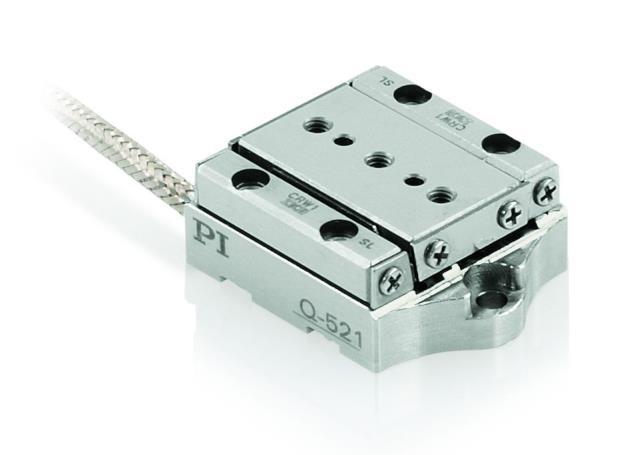 Q-Motion Miniature Stage Smallest linear stage with position control, high resolution and affordable price Q-521 Only 21 mm wide and 10 mm high Direct position measurement with integrated