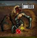 The Tunneler is a rare Alien that is placed in Zone 1 of that Sector where it appears. It is not blocked by Shields and will immediately attack any Crewmen there.