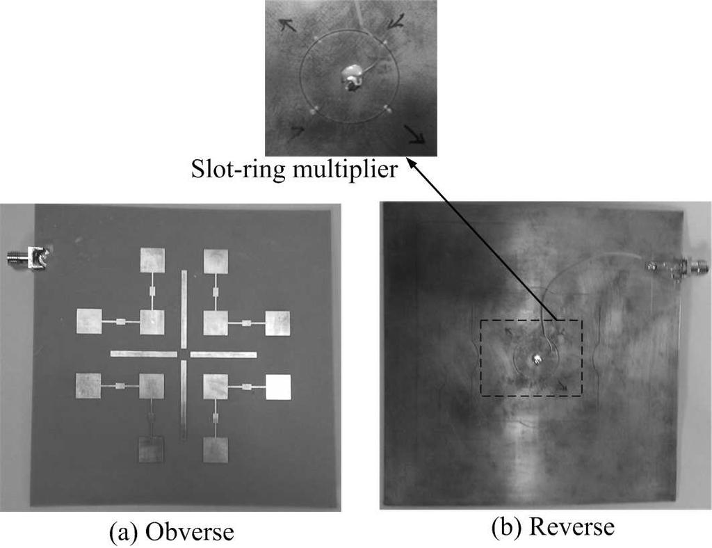 Progress In Electromagnetics Research C, Vol. 30, 2012 77 (a) (b) Figure 11. Photograph of the array antenna. (a) Obverse. (b) Reverse. Figure 12. Orientation of the experiment.