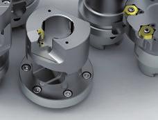 Tool highlights for stub axle assembly machining 1. Milling and drilling shock absorber mounting A combination of a disc milling cutter and insertion drill reduces the number of tool changes. 2.