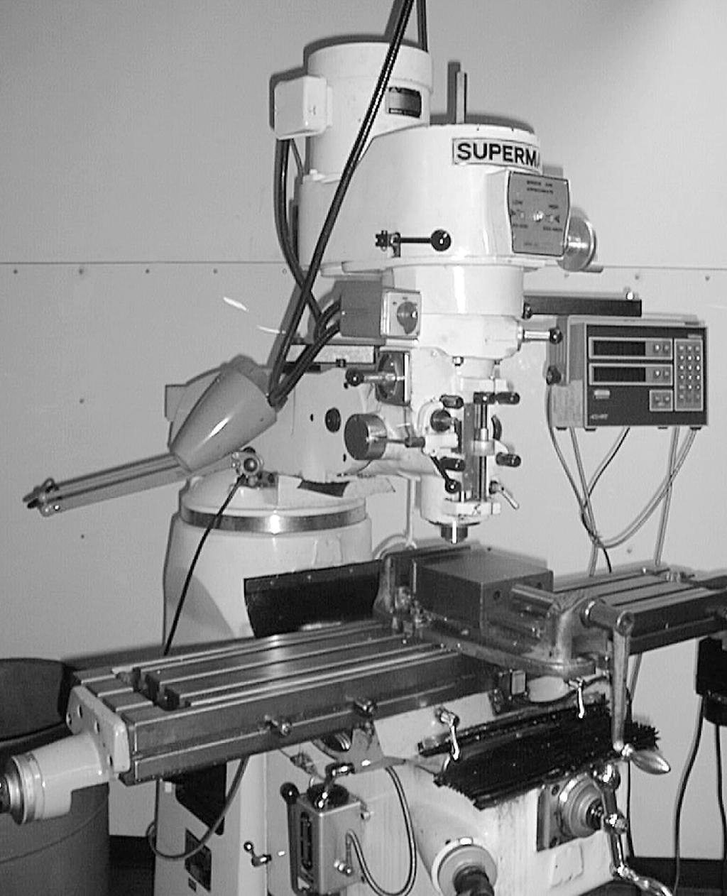 FIGURE 6 A conventional vertical milling machine is a staple of many machine shops. own special requirements for cutting tools and toolholders.