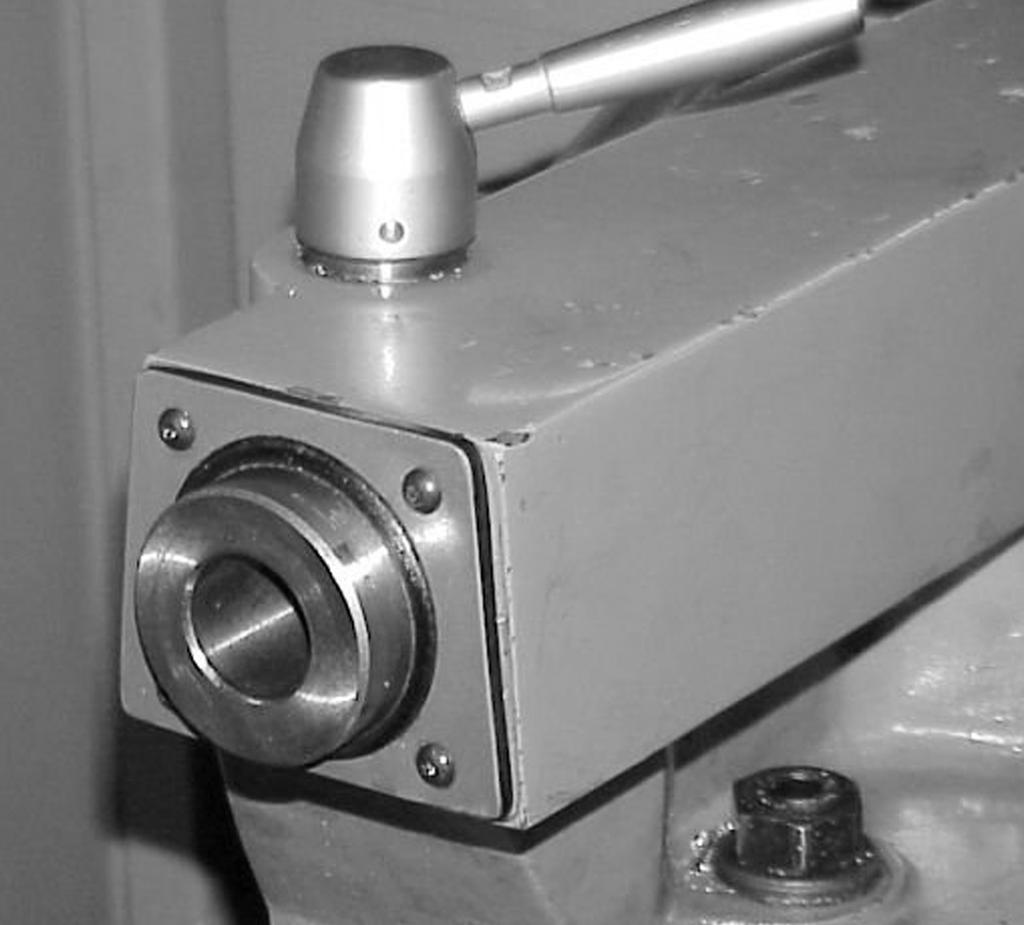 FIGURE 10 Collets and tapered cutting tools can be inserted into this lathe tailstock, which has a taper that matches the one found on the