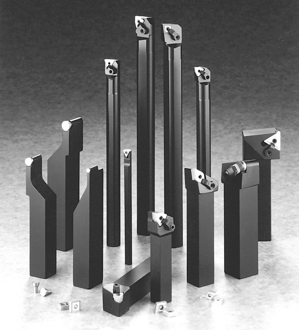 FIGURE 15 External toolholders are available from manufacturers in a wide variety of configurations to meet almost every machining need. (Courtesy of Carboloy Inc., www.carboloy.