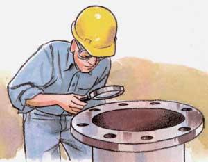 Examine! Examine fasteners (bolts or studs), nuts and washers for defects such as burrs or cracks!