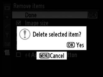 4 Delete the selected items. Press J to delete the selected items.