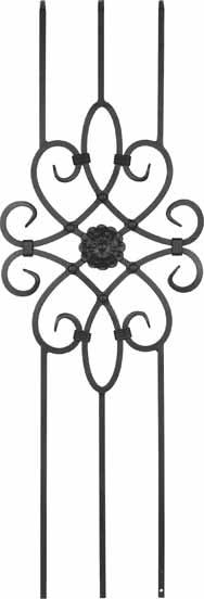 18 44 Hammered series balusters are 9/ 16 x 9 / 16.