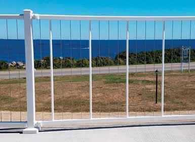 WESTBURY ALUMINUM RAILING WESTBURY: TUSCANY C10 WESTBURY: VERTICABLE C80 WESTBURY TUSCANY (STYLE C10) The Tuscany Series adds a touch of class with classic 2-rail