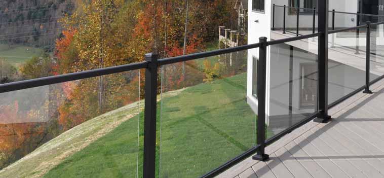 Whether you have a view of land or water, Veranda gives you an open look with the security of full railing sections.