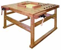 WORKBENCH WITH STEEL LEGS Solid 1 ½ thick table top with 2 apron for extra support around the edges.