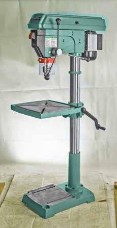 Rotating, 4 tilting, crank-operated worktable with quick release clamp.