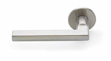 4700 Series - Lever Furniture Accessories to suit all mortice lock applications Hollow Cut Away - 4707 Lever handle on rose with bolt through fixings at 38mm centres.