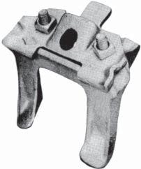 Nut Retainer - cast in body of clamp permits independent mounting of body; also permits through bolt to act as an extra independent