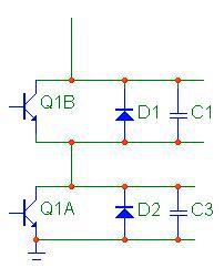 The split diode modulator has two horizontal sections, one above the other. To make things simplifier to understand you could think of the two horizontal sections as completely separate.