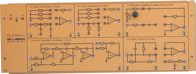 application circuits with operational amplifiers The board is designed for a first approach to operational amplifiers. It is divided in two sections.