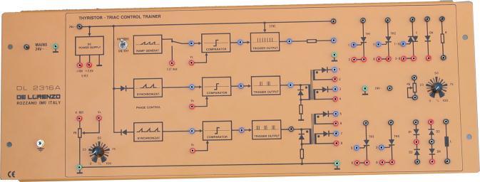 Thyristors, Triacs and their Applications DL 2316 This system has been designed in 3 boards to allow both the theoretical and the practical study of thyristors and triacs for what concerns the